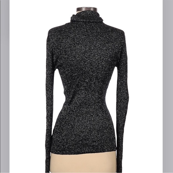 Express metallic black and silver turtleneck NWT - Picture 2 of 4
